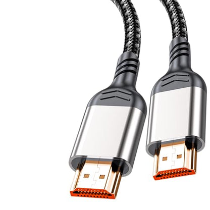 8K 4K HDMI Cable 48 Gbps Ultra High Speed HDMI Cable Braided Cord 4K@120Hz 8K@60Hz HDR for HDTV, Switch, PS4/PS5, Xbox, Blu-ray, Roku and More 6.6FT