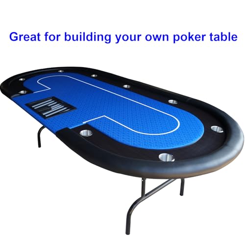 Speed Cloth Poker Table Fabric - 108X60 Inch Section of Casino Card Game Table Felt Top Cover Accessories - Blue - color: Blue