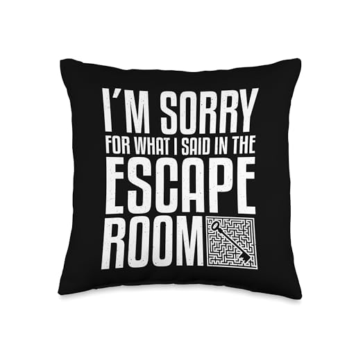 I'm Sorry For What I Said In The Escape Room Throw Pillow - size: 16x16