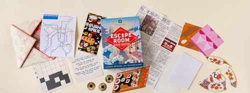 Talking Tables Host Your Own Escape Room Game Kyoto Edition for Family Games Night, Birthday, Holidays, and Team Building - Interactive Puzzle Adventure for 2-6 Players, Ages 14+