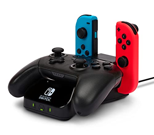 PowerA Controller Charging Base for Nintendo Switch, Black, Wireless Controller charging, Charge, rechargeable battery, Nintendo Switch, Joy-Con Charging, PowerA Wireless Charging - style: Charging Base