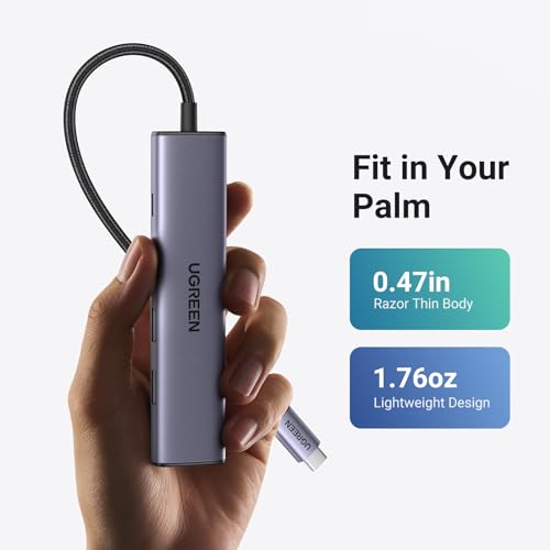 UGREEN USB C Hub 5 in 1 Multiport USB Adapter 4K HDMI, 100W Power Delivery | 3 USB-A Data Ports, USB C Dongle,compatible with MacBook Pro/Air M5/M4/M3/M2/M1, iPad Pro, iMac, iPhone 17 Pro/Pro Max