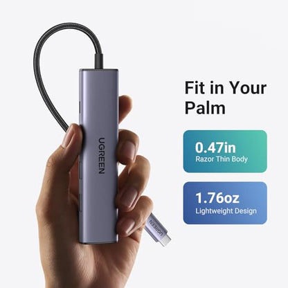 UGREEN USB C Hub 5 in 1 Multiport USB Adapter 4K HDMI, 100W Power Delivery | 3 USB-A Data Ports, USB C Dongle,compatible with MacBook Pro/Air M5/M4/M3/M2/M1, iPad Pro, iMac, iPhone 17 Pro/Pro Max