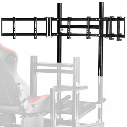 Anman Racing Simulator Cockpit Monitor Stand Fit for Logitech G29 G923 | for Thrustmaster T248, for Fanatec Only Suitable Aluminum Racing Cockpit Without Wheel,Pedal