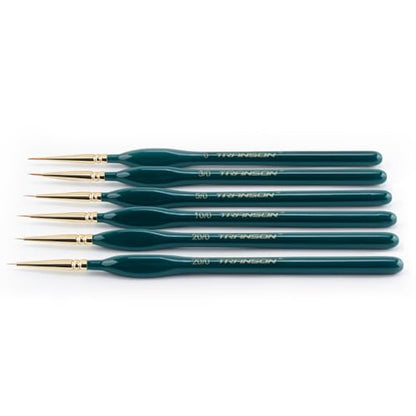 Transon 6Pcs Extra Fine Detail Brushes for Model Miniature Painting and Also Acrylic Watercolor Painting - size: 6 pcs