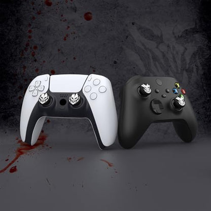PlayVital Halloween Thumb Grip Caps for Nintendo Switch 2 Pro, Switch Pro Controller, Joystick Caps Cover for ps5, Edge, ps4, Xbox Series X/S, Xbox One, Elite Series 2 Controller - Fire Demons - color: Fire Demons