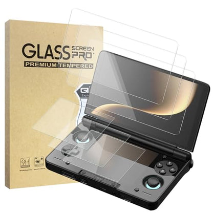 Hianjoo 6-PACK Screen Protector Compatible AYN Thor Handheld Console, Tempered Glass [HD Clarity] [9 Hardness] [Easy Installation][Anti-Scratch], 3 Pack Upper Screen Film + 3 Pack Lower Screen Film