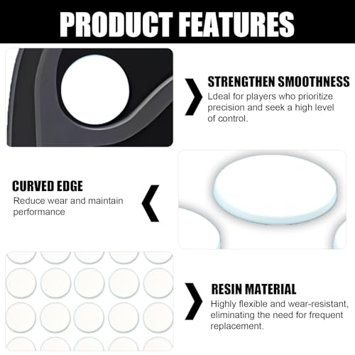 160 Pcs Universal Mouse Slider Pads, Dia 6mm & 7mm Dot Mouse Glide Skates Replacement Compatible with Gaming Mousepads, Wear-Resistant Smooth Glide Mice Glass Skates Pad (White & Black) - size: Dia 6mm/7mm White