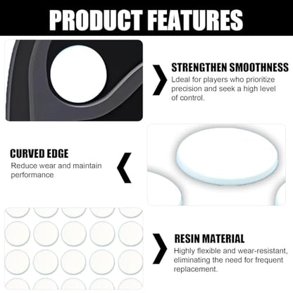 160 Pcs Universal Mouse Slider Pads, Dia 6mm & 7mm Dot Mouse Glide Skates Replacement Compatible with Gaming Mousepads, Wear-Resistant Smooth Glide Mice Glass Skates Pad (White & Black) - size: Dia 6mm/7mm White