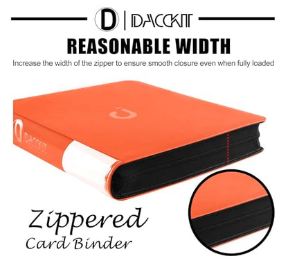 Premium 2000 Pocket Card Binder - 20 Pocket Trading Card Binder with Sleeves Fits 2000 Cards, Ringless Card Album for TCG - Model A，Bright Orange - color: 20P - Bright Orange