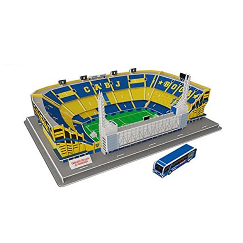 Classic Football Stadium Puzzle,3D Puzzle Soccer Club Venues,3D Paper Model Building Puzzle Kit, Soccer Stadium Souvenir Gift,Handmade Puzzle Ornaments，Cardboard Model (Armando(Bombonera) Stadium) - color: Armando(bombonera) Stadium