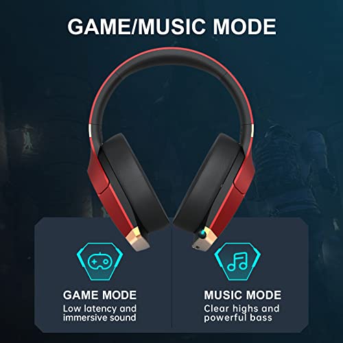 Edifier Hecate GX Hi-Res Gaming Headset for PS4/ PS5/ PC/Switch/Xbox Gamepad - USB/Type-C/3.5mm Wired Gaming Headphones with Microphone RGB Lighting - ENC Noise Cancelling - 50mm Driver (Red)