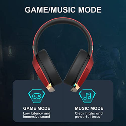 Edifier Hecate GX Hi-Res Gaming Headset for PS4/ PS5/ PC/Switch/Xbox Gamepad - USB/Type-C/3.5mm Wired Gaming Headphones with Microphone RGB Lighting - ENC Noise Cancelling - 50mm Driver (Red)