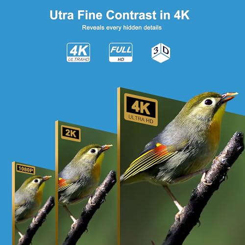 HDMI Splitter 1 in 2 Out, 4K HDMI Splitter for Dual Monitors | Dual Monitors Adapter Support 4K 3D 1080P, Compatible for PS4 Blu-Ray Player FireStick HDTV and More - size: 1 in 2 out