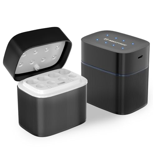 Maxfree Dual-Purpose Charger for Rechargeable Lithium & NiMH 4AA and 4AAA | Type C High-Speed Fast Charger for AAA and AA Batteries with LED Display – (No Batteries Included) - size: NiMH+Lithium AA & AAA Batteries Charger