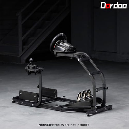 Dardoo Racing Simulator Cockpit Gaming Frame Fit for Logitech G27 G29 G920 G923,for Thrustmaster T300,for Fanatec,Adjustable Driving Steering Wheel Stand,Not Included Wheel, Pedal and Seat