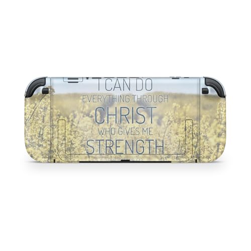 Glossy Glitter Gaming Skin Compatible with Nintendo Switch 2 Console Only - Through Christ - Premium 3M Vinyl Protective Wrap Decal Cover - Easy to Apply | Crafted in The USA by MightySkins - color: Through Christ, size: Switch 2 Console Skin Only, style: