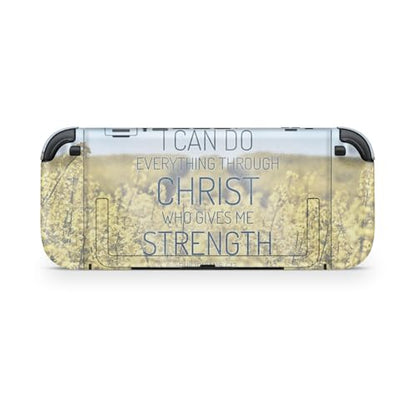 Glossy Glitter Gaming Skin Compatible with Nintendo Switch 2 Console Only - Through Christ - Premium 3M Vinyl Protective Wrap Decal Cover - Easy to Apply | Crafted in The USA by MightySkins - color: Through Christ, size: Switch 2 Console Skin Only, style: