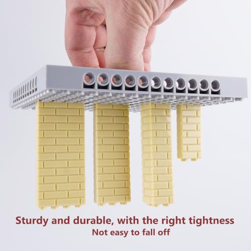 Wall Masonry Profile Bricks Parts: 340 PCS Classic Wall Accessories Building Block(Beige) - color: Beige