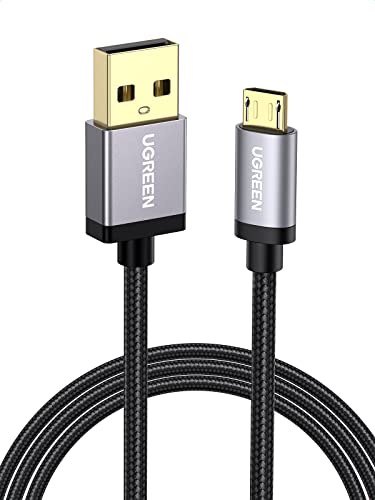 UGREEN Micro USB Cable, 3FT High Speed Fast Charging USB Cable, Nylon Braided Durable Android Phone Charger Cord, Compatible with Samsung Galaxy S7 S6 Note LG V10 Tablet PS4 MP3 - size: 3FT
