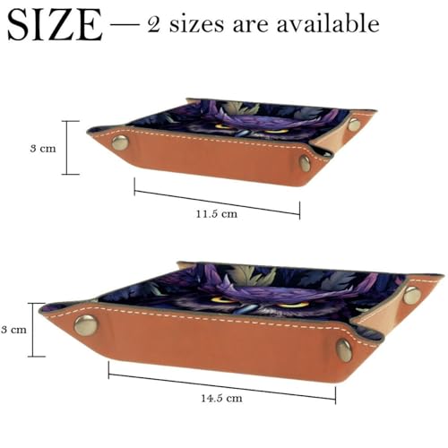 Purple Owl Dice Tray PU Leather Dice Rolling Tray Folding Dice Holder for Dice Games, Like RPG, DND and Other Table Games - color: Multi 8