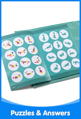 Magnetic Travel Tangram for Kids - 2 Sets Tangrams Puzzles - Creative Magnetic Puzzles and Brain Stimulating Toys, Busy Travel Toys for Car, Cruise & Airplane Rides - style: Magnetic Travel Tangram