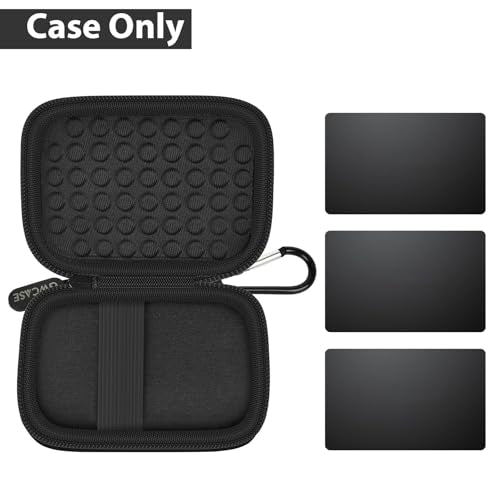 GWCASE Hard Case for Tangem Crypto Wallet 2-3 Cards, Carabiner, Black | EVA Hard Shell with Scratch-proof Lining; Elastic Band; Carabiner for EDC;Dustproof, Dplash-resistant;Box Only - color: Black