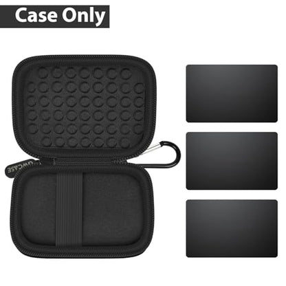 GWCASE Hard Case for Tangem Crypto Wallet 2-3 Cards, Carabiner, Black | EVA Hard Shell with Scratch-proof Lining; Elastic Band; Carabiner for EDC;Dustproof, Dplash-resistant;Box Only - color: Black