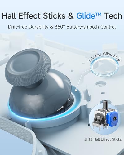 EasySMX S10C Switch 2 Pro Controller with Instant Wake-Up, Hall Effect Joysticks, HD Rumble, Motion Control, 2 Back Buttons, Turbo, C Buttons, for Switch 2/Switch/PC/iOS/Android - color: Blue