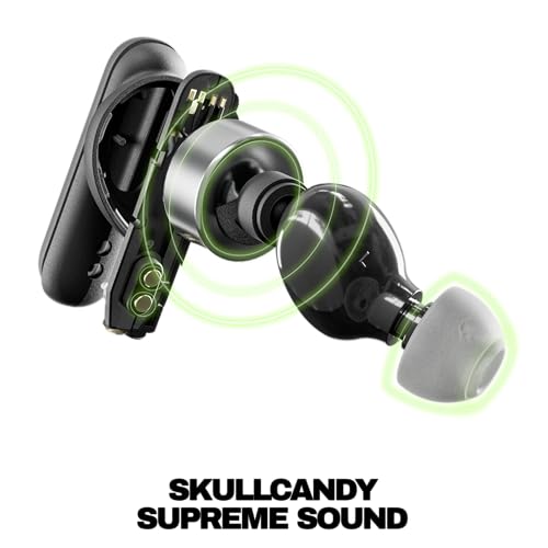 Skullcandy Smokin’ Buds Wireless Noise Isolating Earbuds - Preppy Blue | In-Ear Fit, Bluetooth, 20 Hours Battery, IPX4 Sweat and Water Resistant, Microphone for iPhone Android, Commuting, Studying - color: Preppy Blue