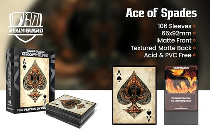 Graphene -100ct Textured Matte TCG/MTG Art Sleeves (Ace of Spades) - style: Graphene