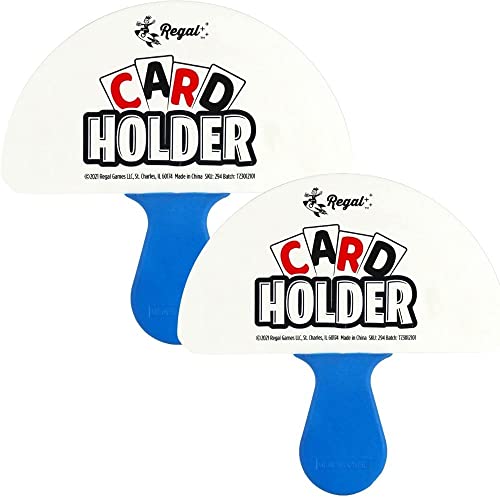 Regal Games 2 Pack Card Holders for Playing Cards - Kids Card Holder with Plastic Paddles - Ideal for Family Fun Game Night and Travel (Ages 3+) - color: 2 Pack