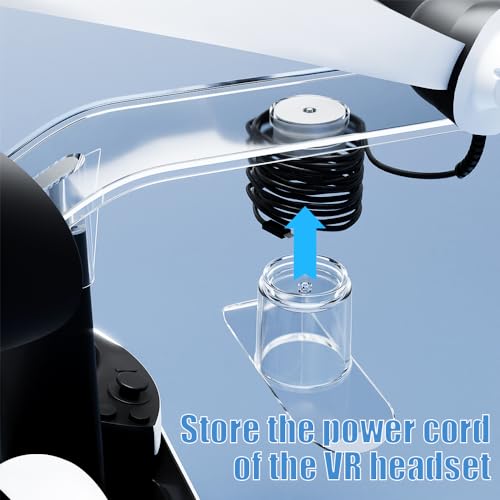 Charging Station for PSVR 2, Multifunction PSVR2 Stand with 7 RGB Light, Headset Display Stand, Dual Controllers Charger Dock, Magnetic Connector, Type-C Cable