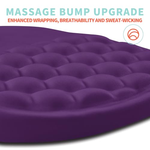 Ergonomic Mouse Pad Wrist Support with Memory Foam Massage Bulge, Carpal Tunnel Pain Relief Mousepad Wrist Rest for Mouse(12x8 inch, Deep Purple) - color: Kg031-deep Purple