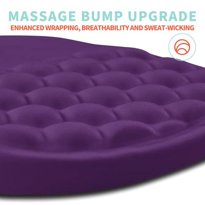 Ergonomic Mouse Pad Wrist Support with Memory Foam Massage Bulge, Carpal Tunnel Pain Relief Mousepad Wrist Rest for Mouse(12x8 inch, Deep Purple) - color: Kg031-deep Purple