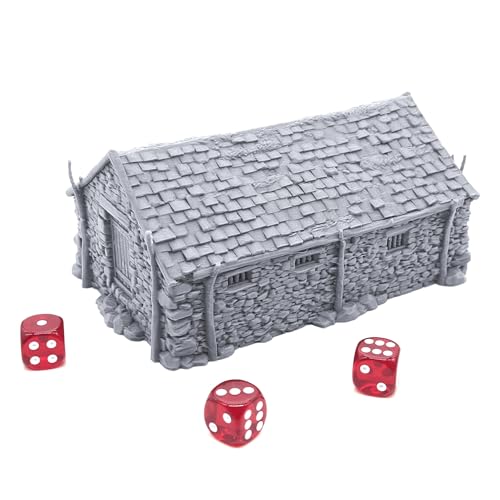 The Stone Barn by Printable Scenery, 3D Printed Tabletop RPG Scenery and Wargame Terrain 28mm Miniatures