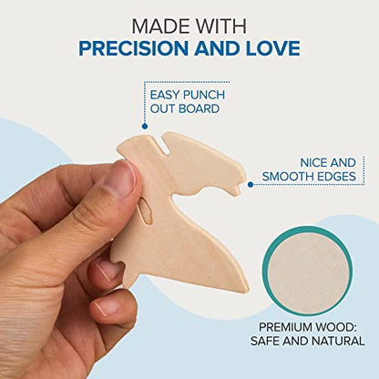Hands Craft DIY 3D Wooden Puzzle – 6 Assorted Sea Animals Bundle Pack Set Brain Teaser Puzzles Educational STEM Toy Adults and Kids to Build Safe and Non-Toxic Easy Punch Out Premium Wood JP2B5 - color: Sea Animals