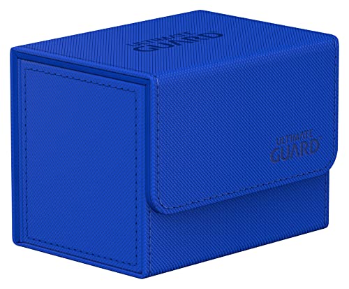 Ultimate Guard Sidewinder 80+, Deck Box for 80 Double-Sleeved TCG Cards, Blue, Magnetic Closure & Microfiber Inner Lining for Secure Storage - color: Blue, size: 80+