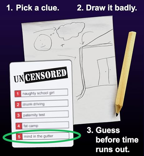Drawing Without Dignity Party Drawing Game – Hilarious Sketching Game for Grown-Up Game Nights, Friends, Parties, Bachelorette Weekends & White Elephant Gifts