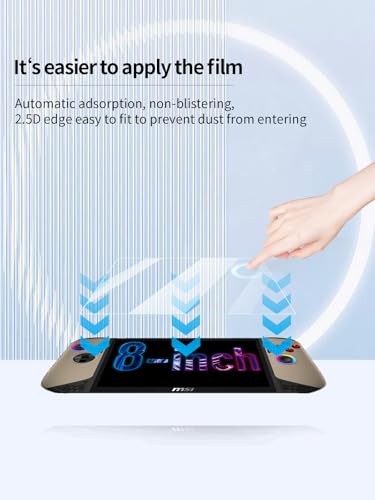 Screen Protector for MSI Claw 8 AI+ Handheld Game Console, Anti-Scratch 9H Hardness Touch Sensitive 2.5D Rounded Edges Bubble Free Easy to Install,3 Pack.