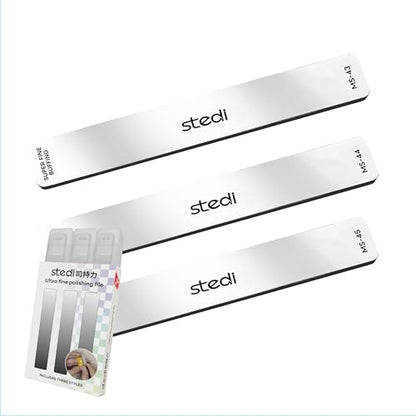 stedi Hobby Model Polishing Tools 3 PCS, Precision Glass Polishing Files | #320-400 Grit, #400-600Grit, #10000 Grit - style: 3 PCS Glass Files