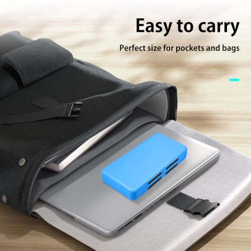 ONETIAOLONG Switch Game Case Holder for Switch 2 & OLED & Lite with 48 Cartridge Slots and 96 Micro SD Card Storage with Magnetic Closure,Protective Hard Shell and Soft Lining for Easy carrying - color: Sky Blue, style: 48-slots