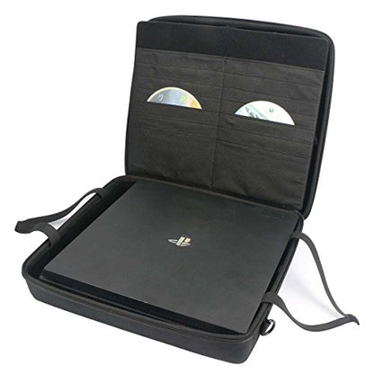 co2CREA Hard Travel Case For PS4 Pro Console DualShock 4 Controller | Fits PS4 Pro Camera Move Motion, Carry Handle, Protective Compartments, Hard Exterior Case