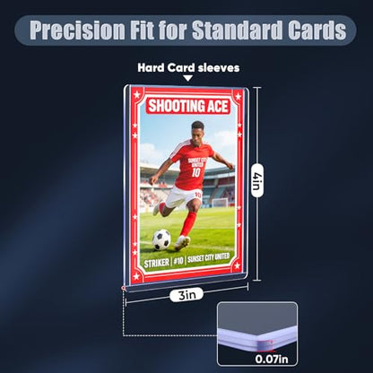 200 Pack Card Sleeves Top Loaders for Cards, 3" x 4" Baseball Card Protectors, Hard Plastic Toploaders for Standard Size Trading Sports Football Cards - size: 200 Hard Sleeves