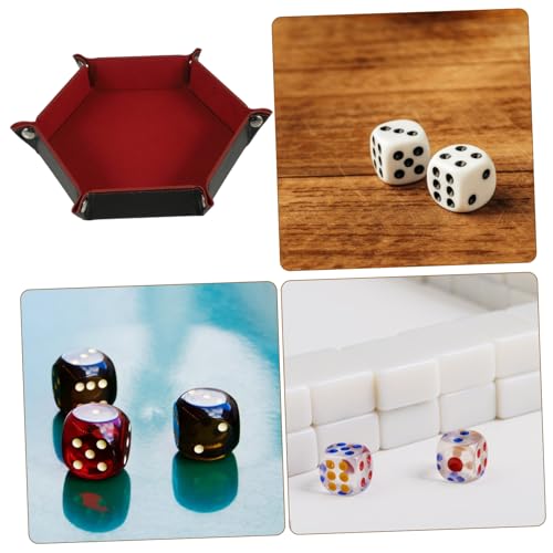 Creative Pu Dice Storage Tray Folding Dice Holder for Tabletop Games Elegant Deep Design for Home Decor and Organization