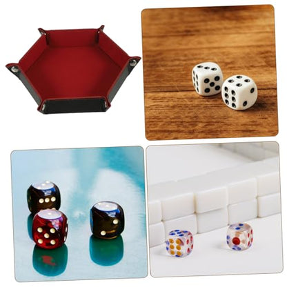 Creative Pu Dice Storage Tray Folding Dice Holder for Tabletop Games Elegant Deep Design for Home Decor and Organization