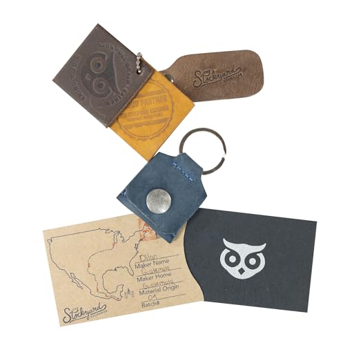 Rustic Leather Switch Cartridge Game Keychain/SD Card/Guitar Pick Holder Handmade by Hide & Drink (Slate Blue) - color: Slate Blue