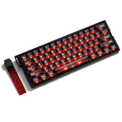 MADLIONS 60% Gaming Keyboard Wired, Magnetic Switch Keyboards Rapid Trigger 8KHz Aluminum RGB Backlit, Mechanical Keyboard Hot Swappable for PC Laptop Gamer - color: translucent black