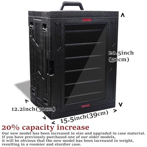 oTTRPGo Large Magnetic Miniature Carrying Case with Wheels for Warhammer | Trolley handle transport box, fits 3000+ pts Warhammer 40k & Age of Sigmar, tabletop RPG DND miniatures storage case