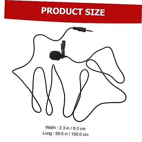 Abaodam 2pcs Wireless Lapel Microphone Clip Mic for USB Gaming Microphone Noise Reduction